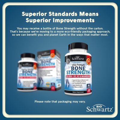 High Absorption Bone Strength Supplement - Gentle Non-Constipating Bone Health Supplement for Women Men with 9-in-1 Complex with Calcium Magnesium Zinc D3 K2 More - 3rd Party Tested - 2 Months