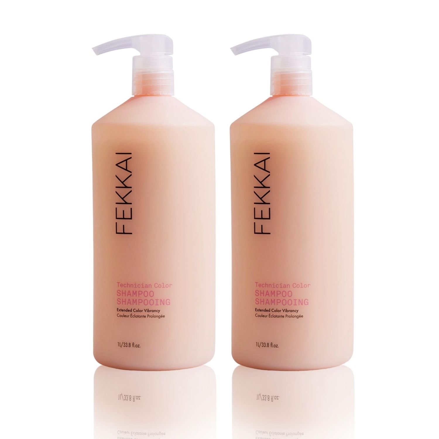 Fekkai Technician Color Shampoo - 1 Liter, Pack of 2 - Extends Vibrancy of Color-Treated Hair - Free of Sulfates, Parabens, Phthalates - Vegan, Cruelty-Free