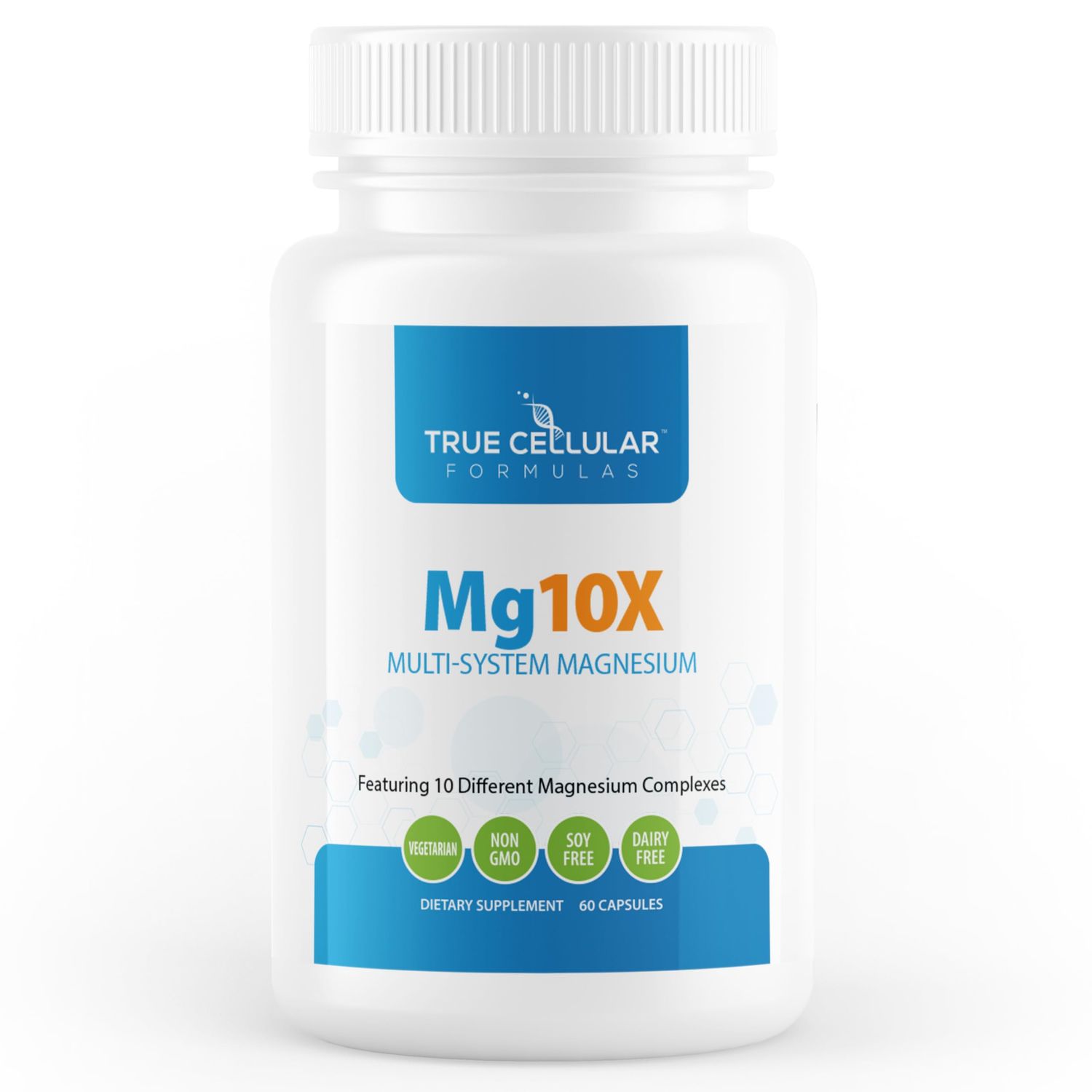 True Cellular Formulas Mg10X Multi-System Magnesium Supplement to Support Sleep - 60 Capsules Enhanced Sleep, Immune System Metabolic Support Includes Magnesium Glycinate, Citrate and More