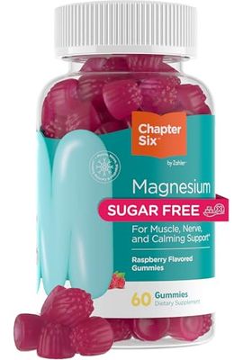 Zahler Magnesium Gummies - Sugar Free Magnesium Citrate Gummies for Muscle, Nerve and Calm Support - Relaxing Non GMO Gluten Free Chewable Raspberry Flavored Magnesium Chews for Adults (60 Count)