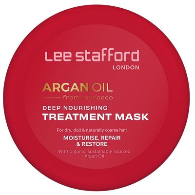 Lee Stafford Hydrating Hair Mask Argan Oil Collection - Deep Conditioning Moroccan Treatment, Best for Dry, Damaged Hair to Restore and Repair Moisture Shine, 5 Minute Leave-In, 6.7 Fl Oz