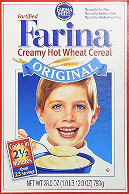 Farina Mills Fortified Farina Creamy Hot Wheat Cereal 28 oz (Packaging May Vary) (Pack of 2)
