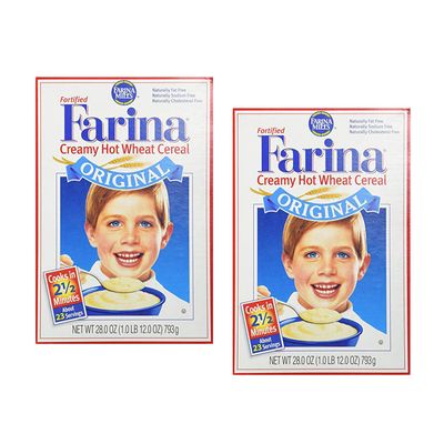 Farina Mills Fortified Farina Creamy Hot Wheat Cereal 28 oz (Packaging May Vary) (Pack of 2)