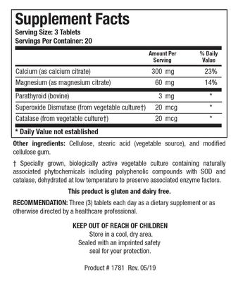Biotics Research CaMg-Plus Calcium Magnesium Supplement with Parathyroid, Aids in Bone and Dental Health, Muscle Relaxation, Supports Cardiovascular Health, Thyroid Support 60 Tablets