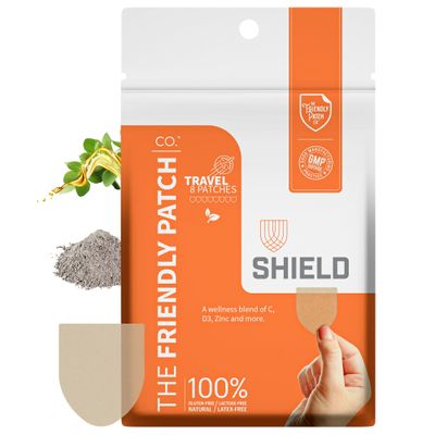 The Friendly Patch Shield Patch - D3, C Zinc Patches - Wellness Patches Travel 8 Pack WERCSmart Certified to Ensure Formulation Ingredients and Consumer Safety Compliance