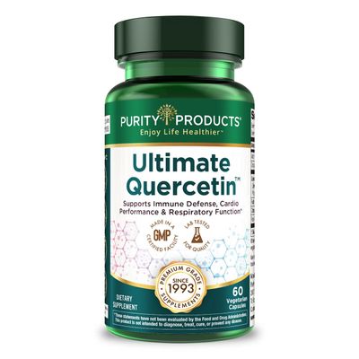 Purity Products Ultimate Quercetin 20x More Absorbable Than Ordinary Quercetin - Quercefit Phytosome, Zinc, Vitamin C More - Supports Immune, Lung Function More - 60 Veg Capsules