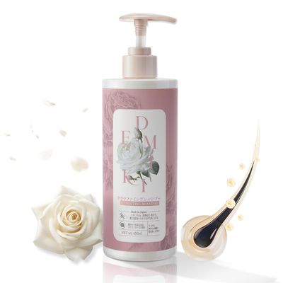 DEMIKI Shampoo for Women Japanese Shampoo Sulfate Free for Oily Hair Dye Paraben Free Organic Rose-Scented Clarifying, Moisturizing, Refreshing Natural Hair Care Anti Dandruff 16oz