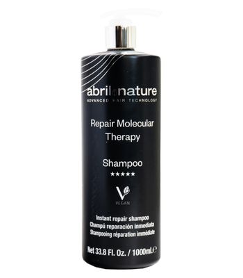 abril et nature - Professional Shampoo Molecular Therapy - For Extremely Damaged, Overprocessed, or Aging Hair - Restructures, Repairs, and Fills the Hair Fiber - Healthy and Strong Hair - 1000 ml