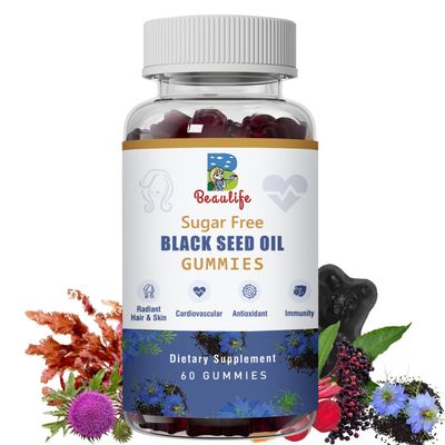 Black Seed Oil Gummies, Black Seed Oil, Sea Moss, Ashwagandha, Elderberry, Turmeric, Vitamin C, D, zinc, Beet Root Powder, Support Immune System, Liver ,Cardiovascular Health, Radiant Hair Skin
