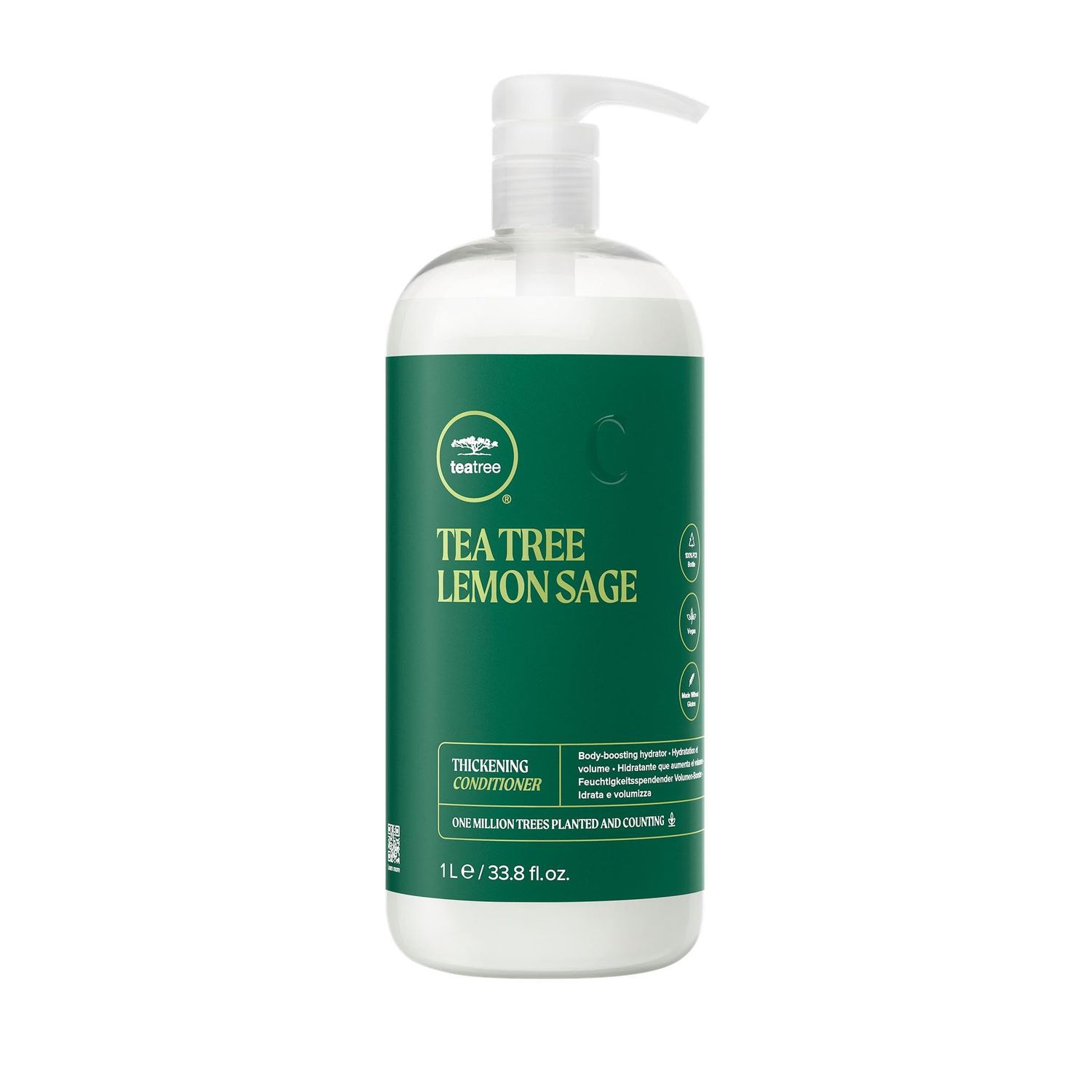 Tea Tree Lemon Sage Thickening Conditioner, Builds Body Boosts Volume, For Fine Hair, 33.8 fl. oz.