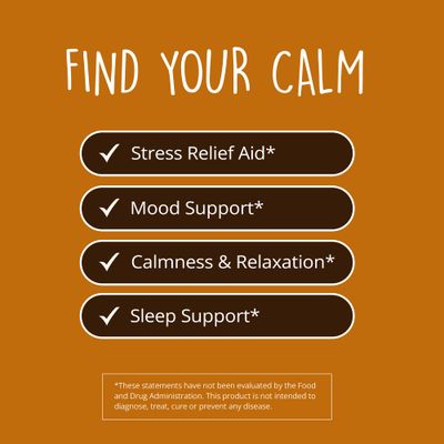 Happy Healthy Hippie Be Grounded Stress Relief Supplement - Lavender Pills Promotes Calmness Relaxation Quick Acting Magnesium Glycinate 100mg, L Theanine, Lemon Balm Leaf, Herbal, 60 Ct