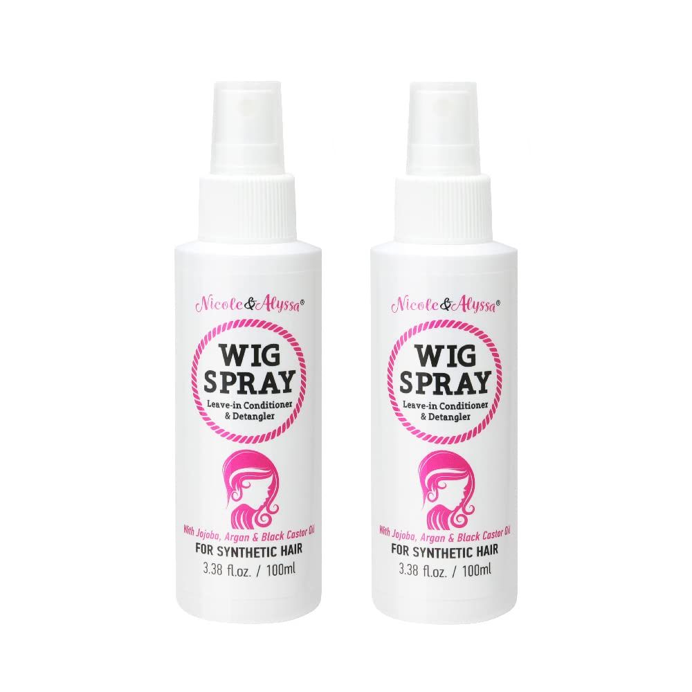 Nicole Alyssa - Wig Spray For Synthetic Hair - Leave-in Conditioner, Detangler, Moisturizer (Travel Size - Pack of 2)