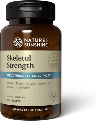 Nature&#39;s Sunshine Skeletal Strength, 150 Tablets Bone Health Supplements for Women and Men with Calcium, Magnesium, Iron, Manganese, and Vitamin D, C, A, and B