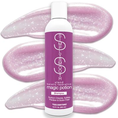 SIMPLY SMOOTH Magic Potion Shampoo Paraben Free Daily Shampoo Restore Repair Dry, Damaged, Keratin Depleted Hair Hydrate Create Soft, Healthy Hair For All Hair Type 8.5oz