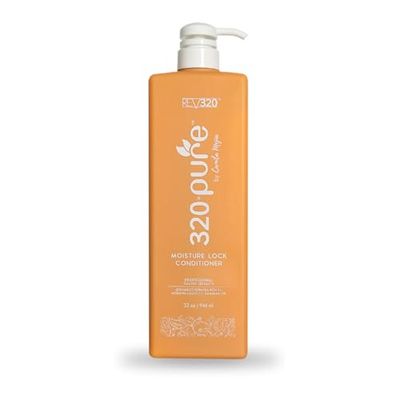 320Pure Moisture Lock Conditioner 32oz, Hydrating, Moisturizing Hair Conditioner for Women Men, Sulfate-Free, Keratin Argan Oil Formula for Color-Treated, Damaged, Dry, Straight and Curly Hair