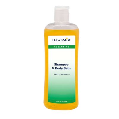 Dukal Dawn Mist Shampoo Body Bath with Dispensing Cap, 16 oz. Bottle (Pack of 12)