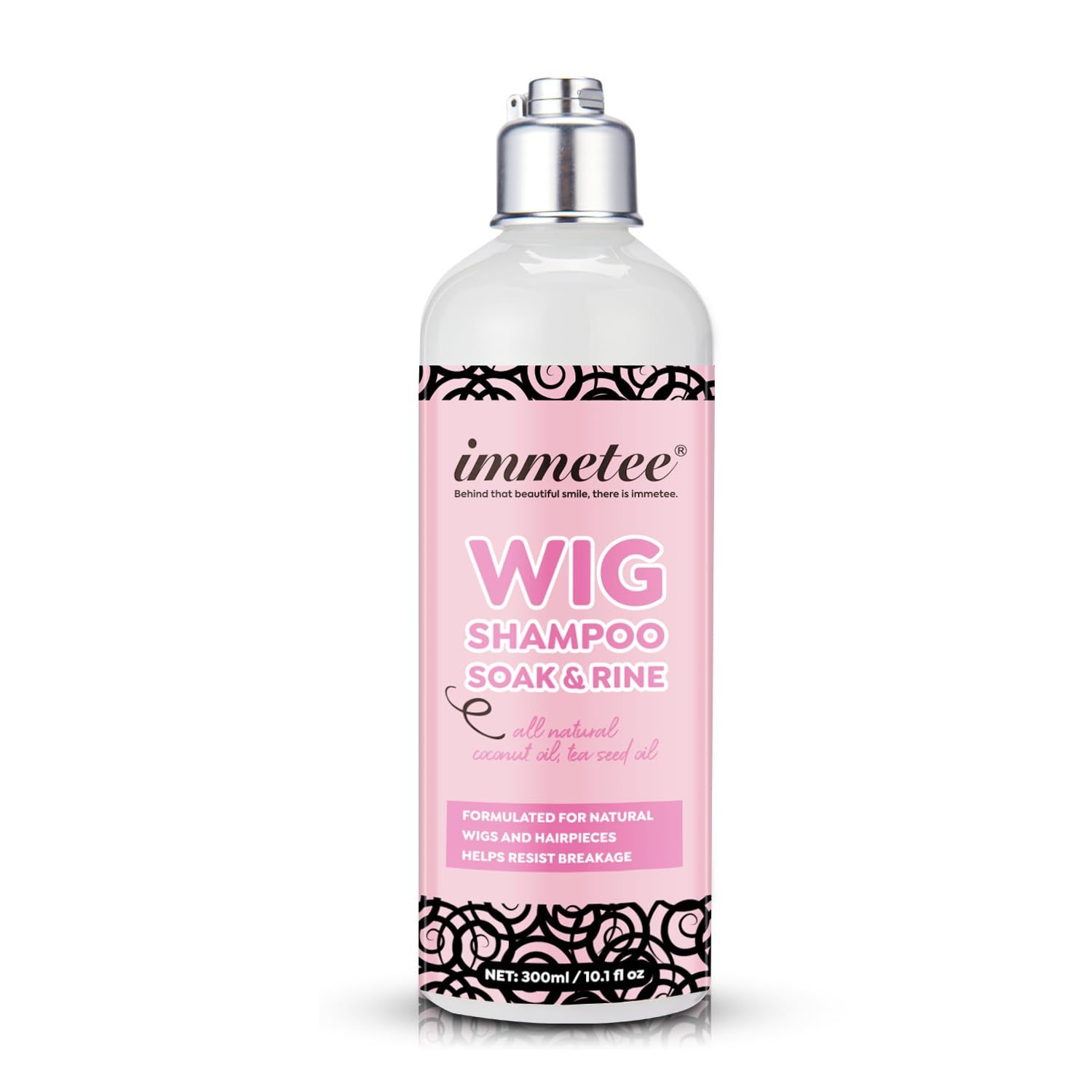 immetee 2 in 1 Shampoo Conditioner for Wig, Soak Rinse Wig Shampoo for Human and Synthetic Hair, Prolong Wig life. 300ml10.1fl oz (For Synthetic Wigs)