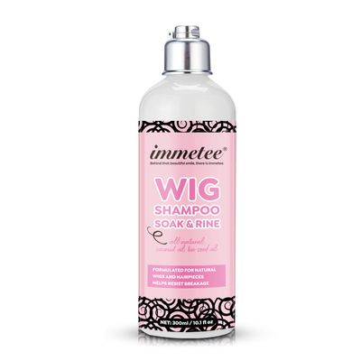 immetee 2 in 1 Shampoo Conditioner for Wig, Soak Rinse Wig Shampoo for Human and Synthetic Hair, Prolong Wig life. 300ml10.1fl oz (For Synthetic Wigs)