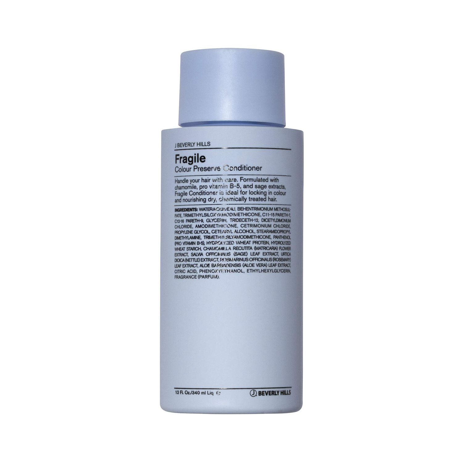 J Beverly Hills Blue Fragile Colour Preserve Conditioner with Chamomile for Split Ends, 12 Oz