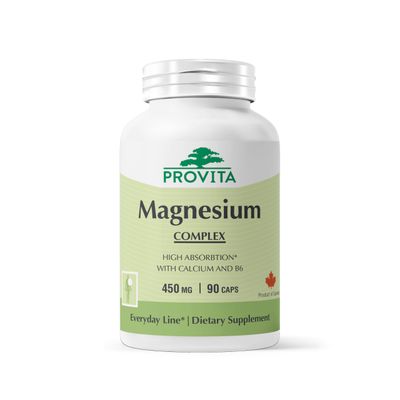 Provita Magnesium Pro Maximum Absorption with Calcium and B6, 450mg 90 CT