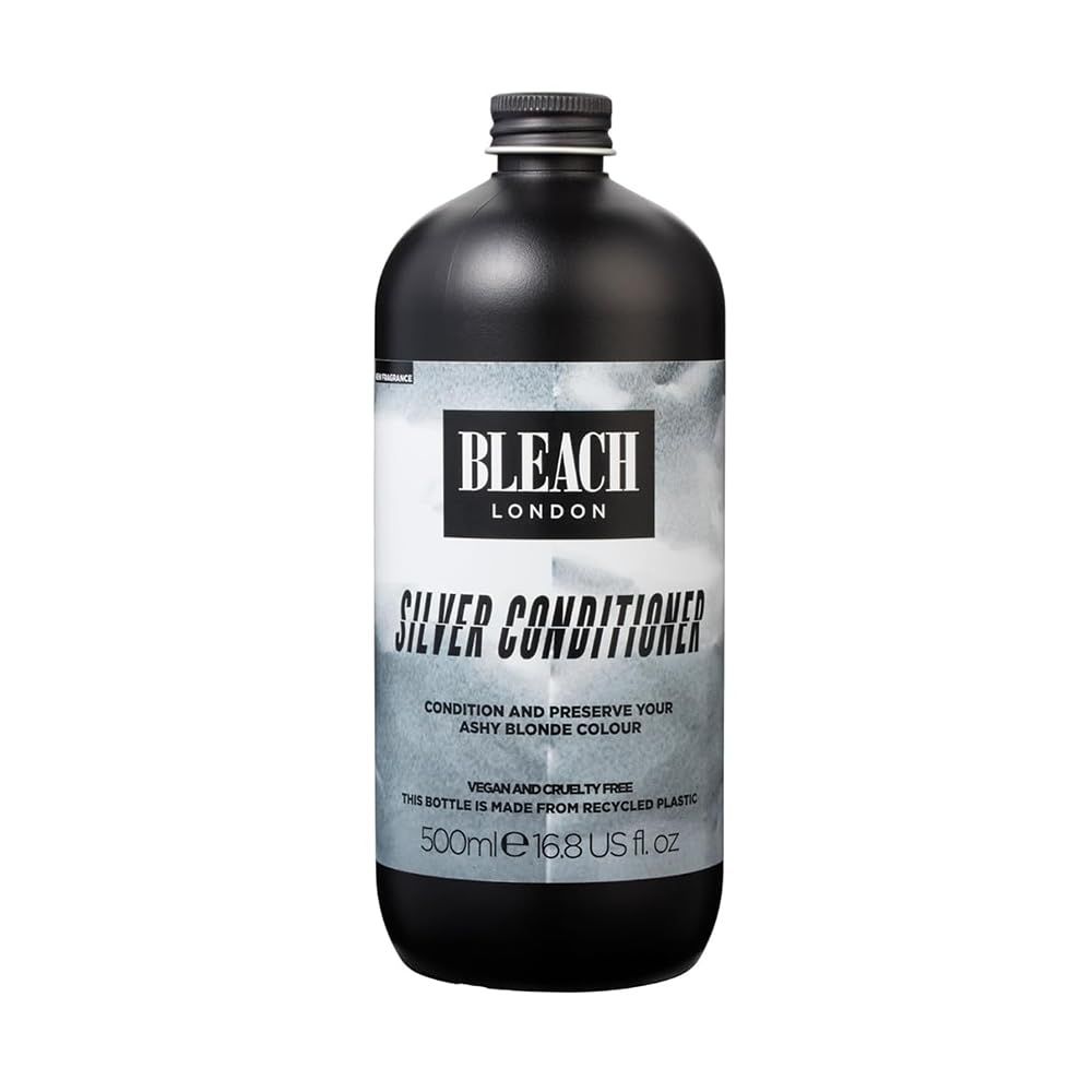 BLEACH LONDON Silver Conditioner - Ashy Blonde Rinse, Color Toning and Preserving, Vegan, Cruelty Free, Daily Hair Nourishment, Color Depositing Formula, 16.8 fl oz