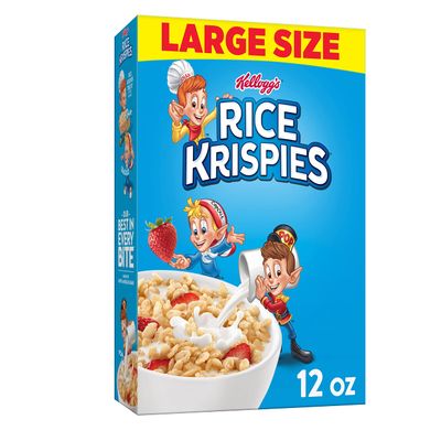 Kellogg&#39;s Rice Krispies Breakfast Cereal, 8 Vitamins and Mineral, Large Size, Original, 12oz Box (1 Box)