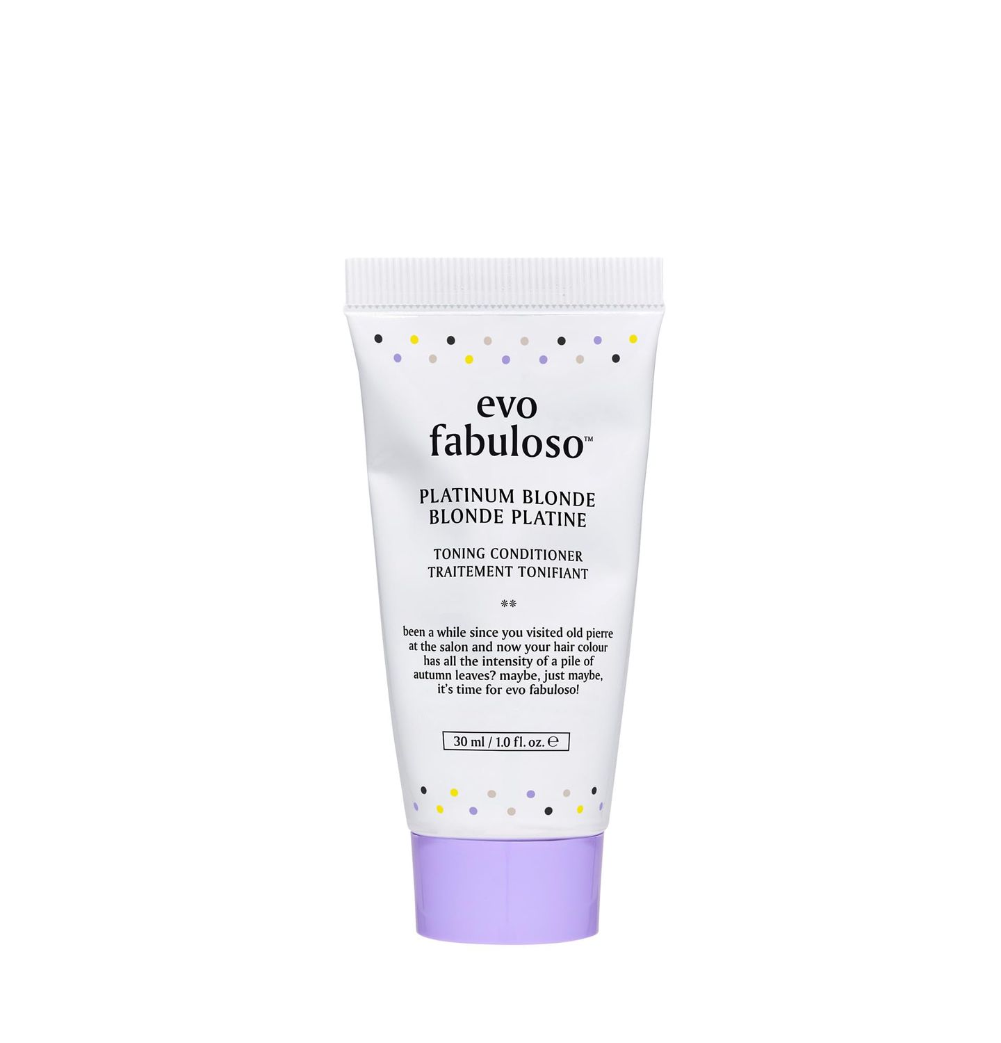 EVO Fabuloso Platinum Blonde Color Toning Conditioner - Color-Treated Hair Conditioner - Helps Maintain Color Depth, Tone Shine - Travel Size, 30ml 1.01fl.oz
