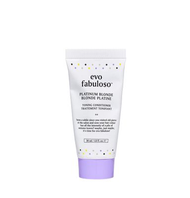 EVO Fabuloso Platinum Blonde Color Toning Conditioner - Color-Treated Hair Conditioner - Helps Maintain Color Depth, Tone Shine - Travel Size, 30ml 1.01fl.oz