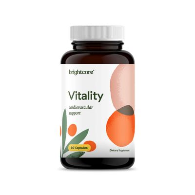 Brightcore Nutrition Vitality Capsules, Rich in Magnesium and CoQ10, 90 Capsules