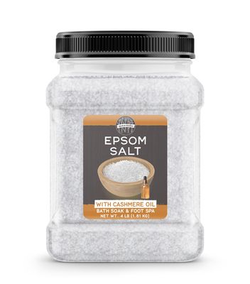 Birch Meadow Epsom Salt with Cashmere Oil, 4 lb, Magnesium Sulfate, Bath Soak