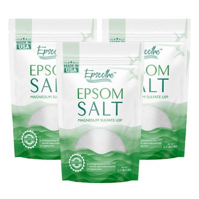 LA SALT CO Epsoothe 2.2 Lbs Epsom Salt Bath Foot Soak and Scrub Pure Natural Magnesium Sulfate USP Soothes Muscles Joints, Enhances Well-Being (5 Pack)