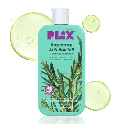 Plix Rosemary Advanced Shampoo for Clean, Smooth Hair Gentle Sulfate-Free Cleanser for Daily Use Lightweight Scalp Refresh For All Hair Types, 6.76 fl oz