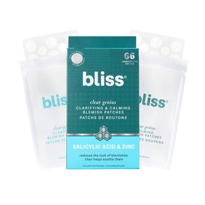 Bliss Clear Genius Blemish Patches - Salicylic Acid Zinc for Fast Relief Prevention, Clarifying Spot Treatment - 1 Pack