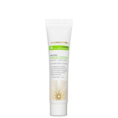GOLDFADEN MD Facial Detox Mask Clarifying Face Mask wZinc Oxide, Sulfur, Salicylic Acid Grapefruit Purifying Deep Clean Minimizes the Appearance of Redness, Blackheads Pores .5 fl oz