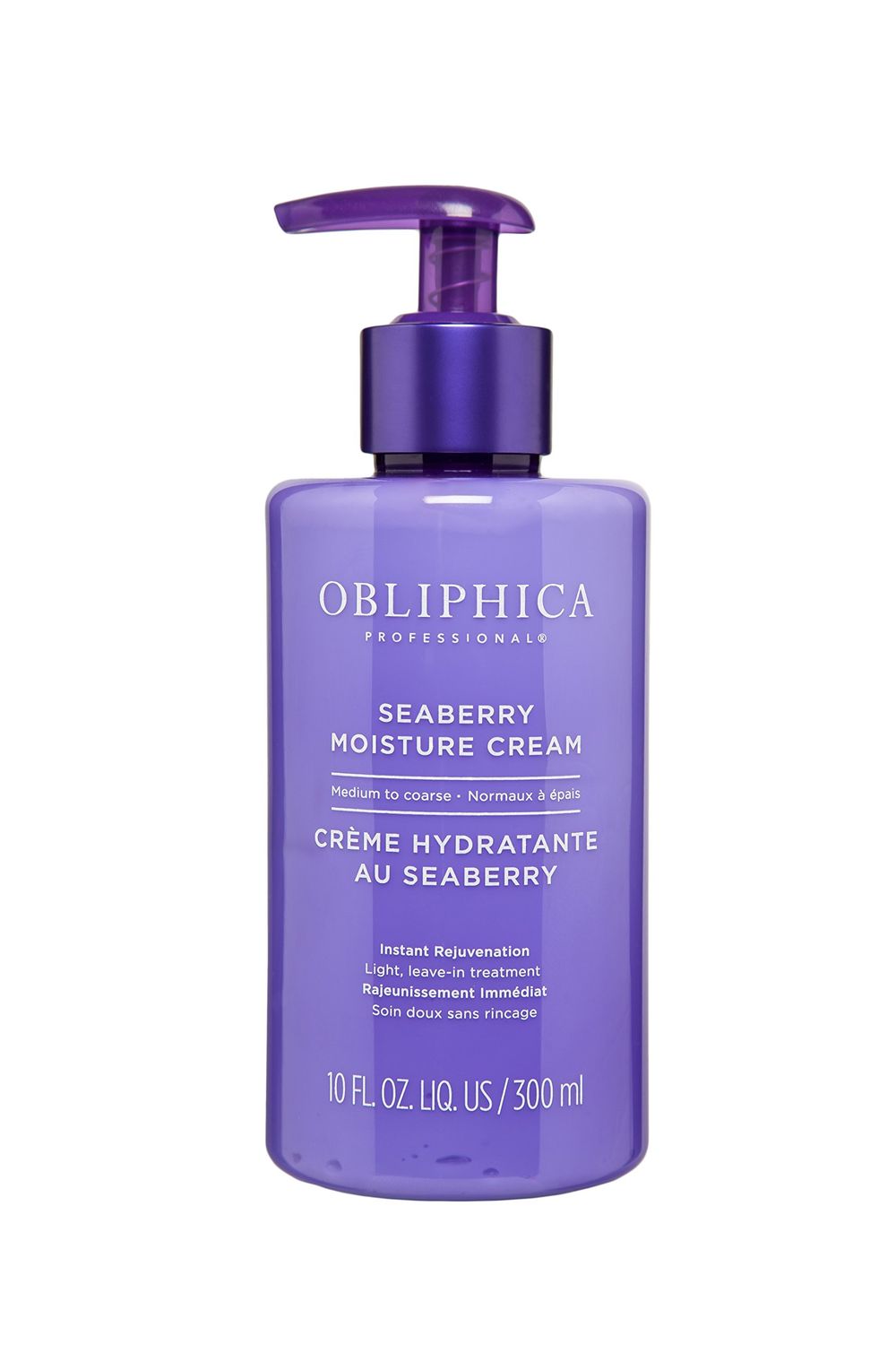 Obliphica Seaberry Leave In Moisture and Styling Cream for Women - Anti-Frizz Control, Normal Hair Products, Damaged Repaired Hair - Hair Mask Treatment for Protecting Hair Scalp - 10 Fl Oz