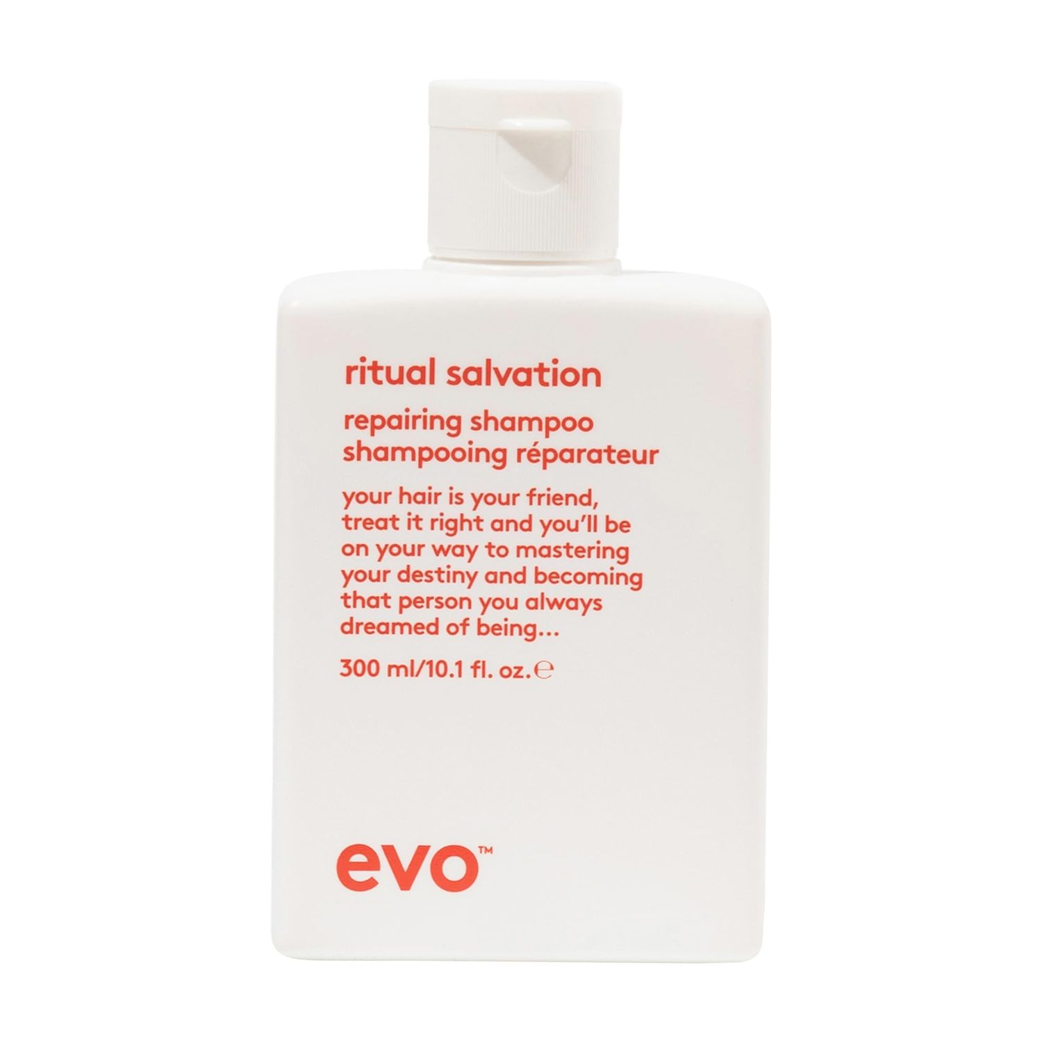 EVO Ritual Salvation Repairing Shampoo - Gently Cleanses, Treats Damaged Brittle Hair Protects Color - 300ml 10.1fl.oz