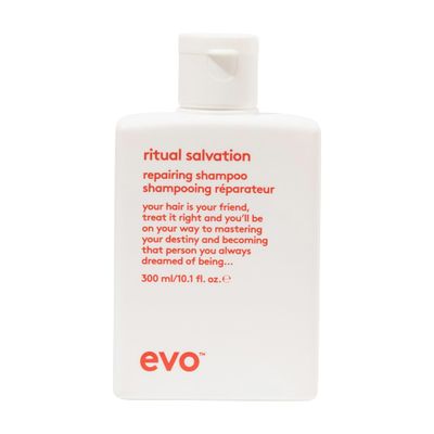 EVO Ritual Salvation Repairing Shampoo - Gently Cleanses, Treats Damaged Brittle Hair Protects Color - 300ml 10.1fl.oz