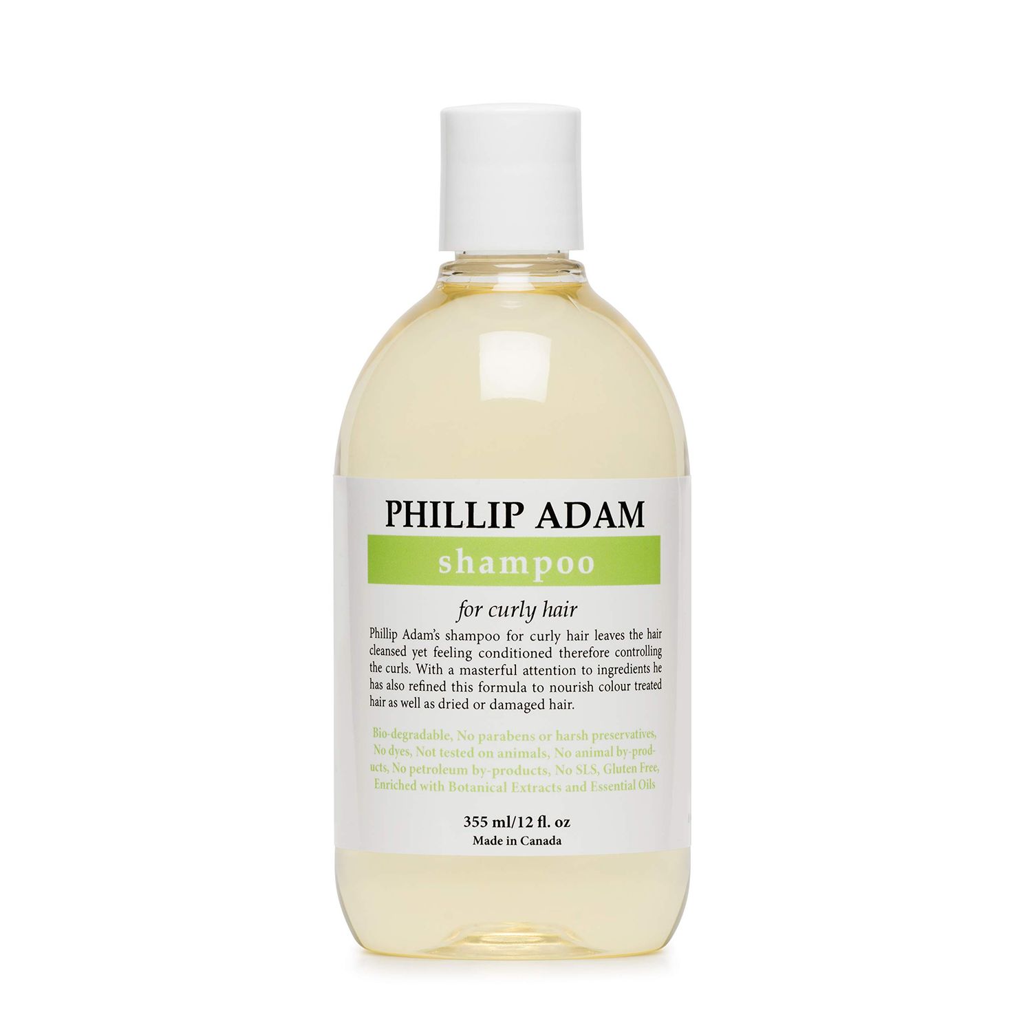 Phillip Adam Curly Hair Shampoo - Hydrating and Nourishing - For Curly, Dry and Damaged Hair - Sulfate Free and Paraben Free - 12 Fl Oz