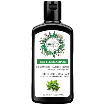 Nettle Shampoo for Oily Hair - 100 Organic Nettle Extract Hair Shampoo, Regulates Oil Production, Prevents Hair Loss, Promotes Growth Nourishment, Paraben, Silicone, SLS Free, 6.76 Fl Oz