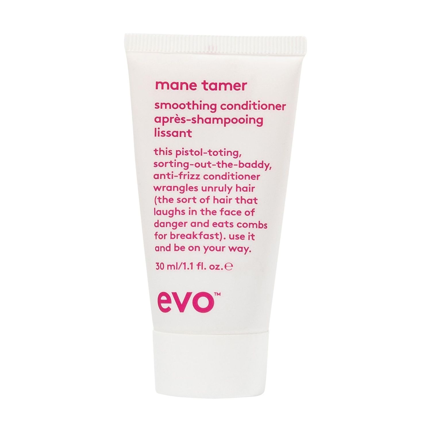 EVO Mane Tamer Smoothing Conditioner - Cleans, Smooths, Strengthens Hair - Reduces Frizz - Travel Size, 30ml 1.1 Fl Oz