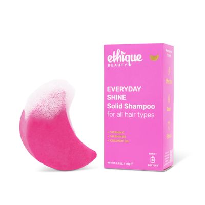 Ethique Everyday Shampoo Bar for soft, shiny hair with Vitamin C - Plastic-Free, Cruelty-Free, Vegan, 3.88 oz - Formerly Pinkalicious