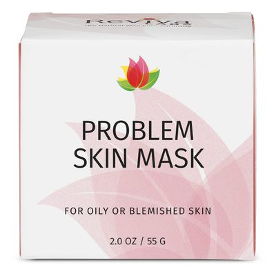 Reviva Labs Problem Skin Mask Cleansing Facial Treatment Mask for Oily, Problem, and Break-Out Skin with Camphor, Sulfur, Zinc Oxide, Kaolin to cleanse pores and control oiliness