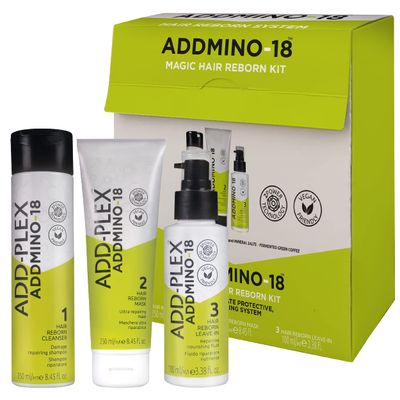 ADDMINO-18 Magic Hair Reborn Kit - Hair Shampoo, Mask Leave in Conditioner Set