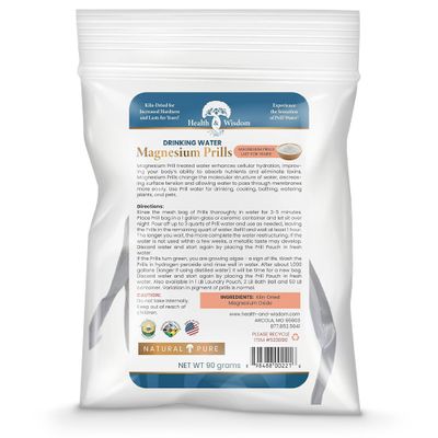 Health and Wisdom Magnesium Prills - Structured Water Devices, Magnesium Laundry Beads, Topical Magnesium, Precious Mineral, Magnesium Water, Deionized Water, Magnesium Soak - 3.18 Ounces