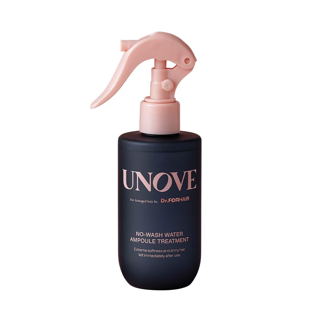 UNOVE No-Wash Water Ampoule Treatment 200ml6.8 fl.oz Deep Hydration Repair for Damaged Hair Lightweight Leave-In Formula Frizz Control Smooth, Silky Finish Quick Hair Care Solution