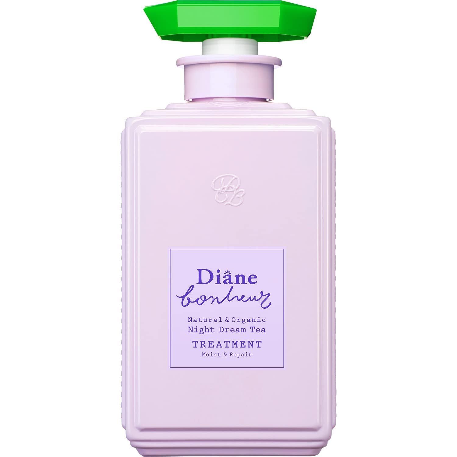 Moist Diane Natural Hydrating Hair Conditioner with Pump for Women Men, 100 Organic Treatment for Dry Damaged Hair, Japanese Conditioner with Keratin Protein, Bonheur Lavender 13.5 Fl oz400mL