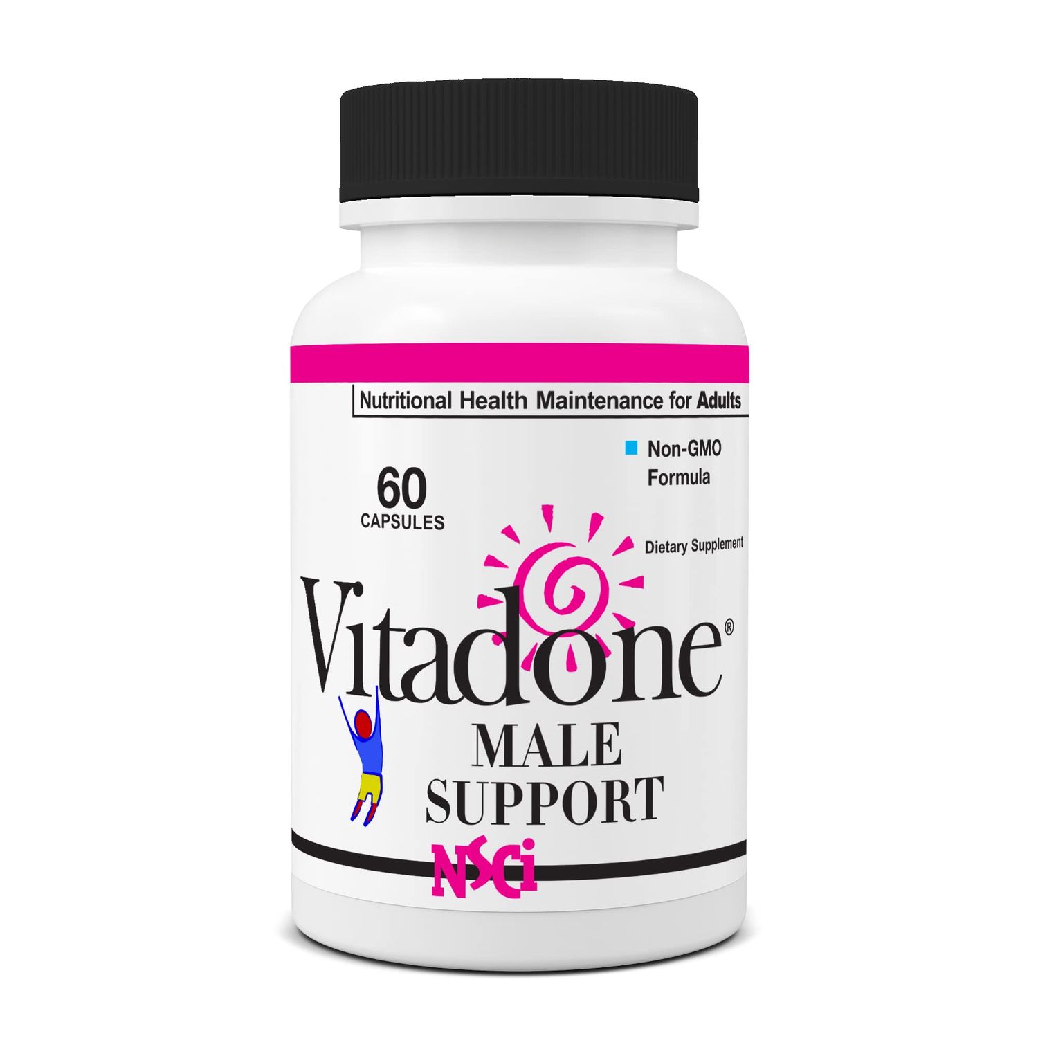 Vitadone NSC Male Bedroom Support - Nutrients for Wellness in The Bedroom - Complements Original Balance Systems, Moods, Mens Energy Vigor - Niacin, Zinc, Fenugreek, Maca Powder, Caffeine - 60 ct.