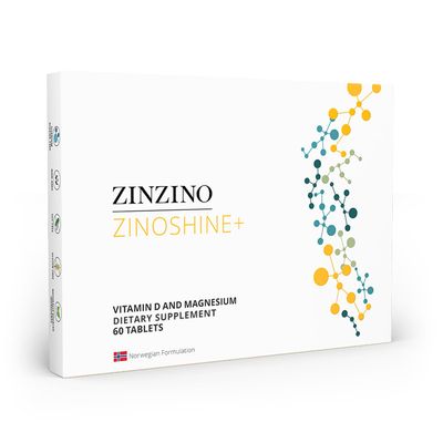 Zinzino ZinoShine - Vitamin D3 Magnesium Supplement for Immune Support, Energy, Muscle, Bone Teeth Health - Reduces Fatigue - 60 Tablets