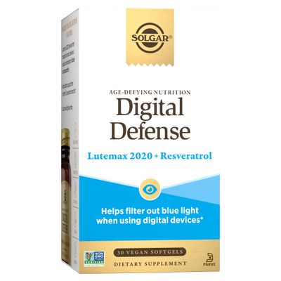 Solgar Digital Defense Age-Defying Nutrition for Adults-Support Eye Health with Antioxidants Vitamin C, Resveratrol and Zinc, Lutein Zeaxanthin, Once Daily, Vegan, Dairy Gluten Free, 30 Servings