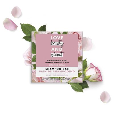 Love Beauty And Planet Blooming Color Shampoo Bar for Color Treated Hair Murumuru Butter Rose Color Vibrancy 4.0 oz